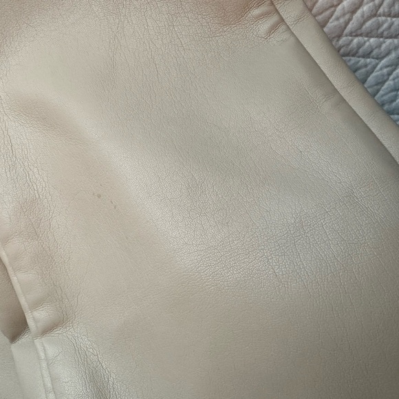 Artizia Wilfred Melina Pant faux leather light beige pant size 2 - Picture 9 of 11